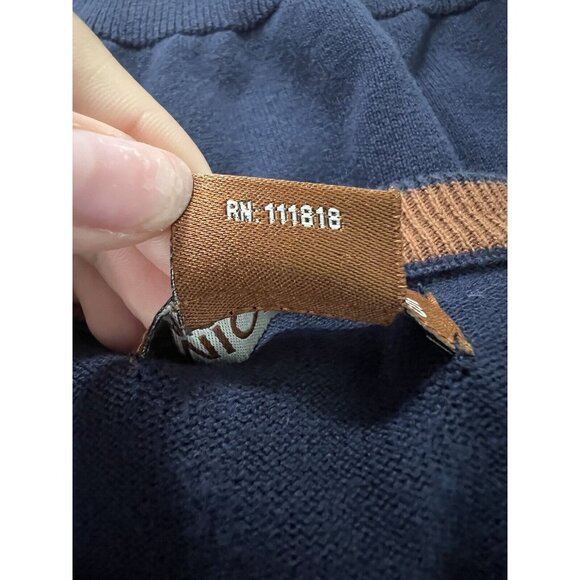 Michael Kors Sweater Women Size Small Blue Cotton Blend Long Sleeve Classic City - Picture 9 of 11